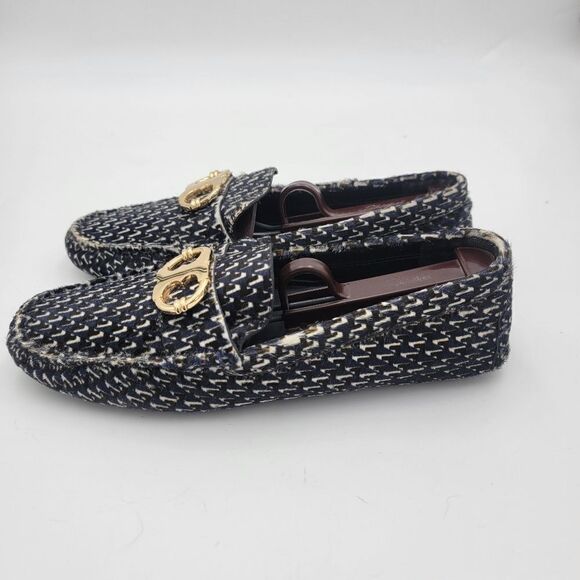 Tory Burch Calf Hair Horsebit Loafers Size 8.5 Slip On - Picture 5 of 14